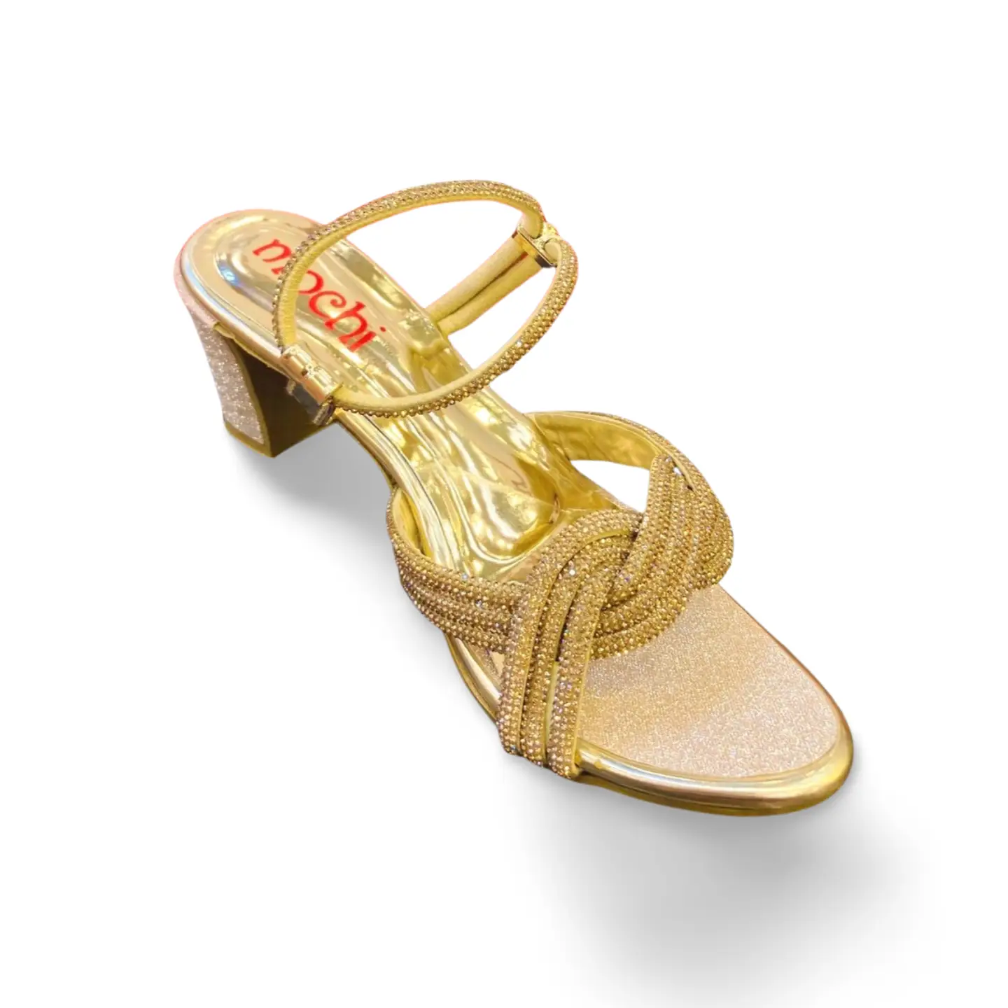 The Mochies Dazzle Knot Party Wear Heels for Women | Fancy Ladies Sandals