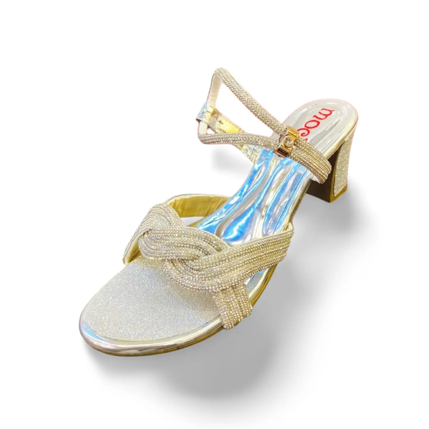 The Mochies Dazzle Knot Party Wear Heels for Women | Fancy Ladies Sandals