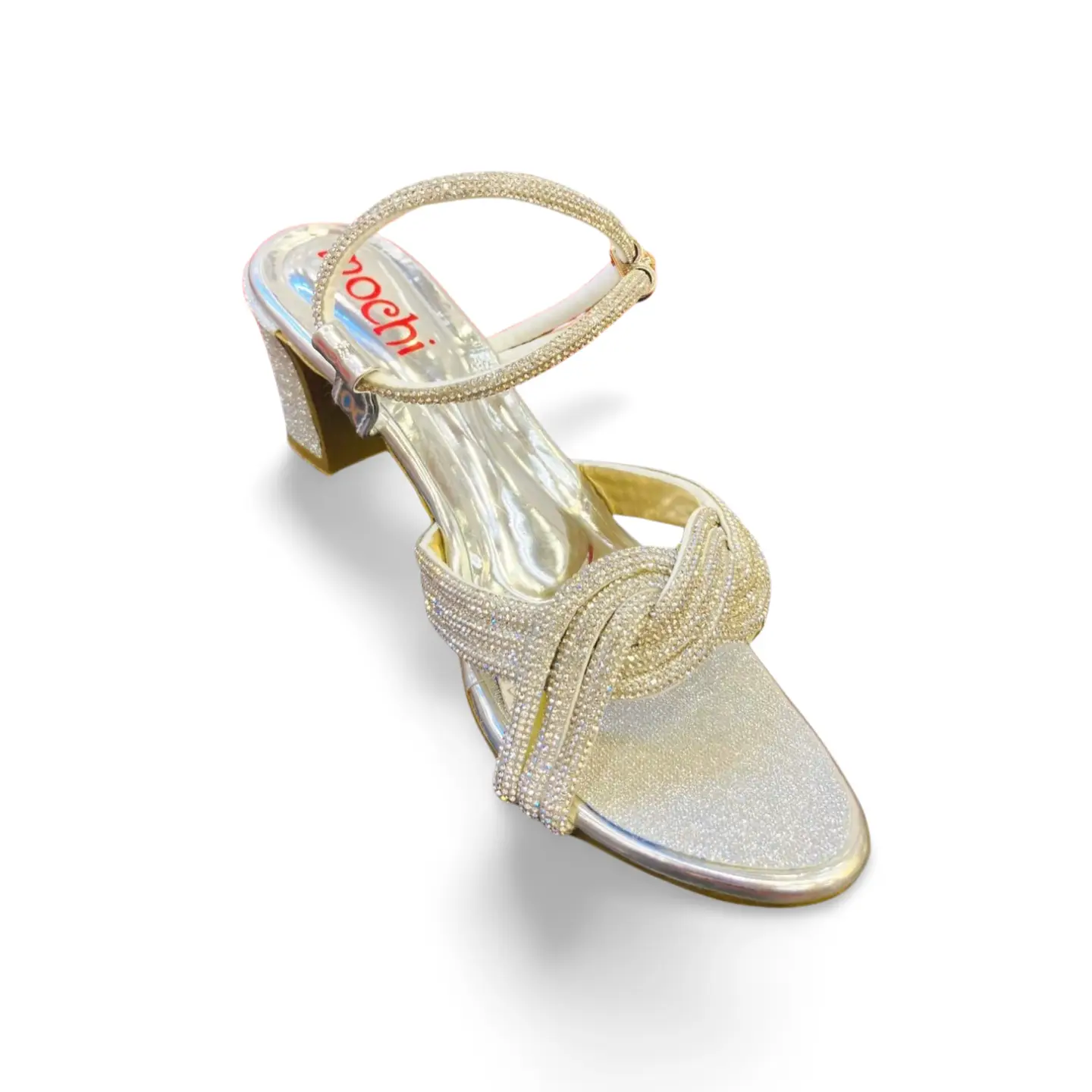 The Mochies Dazzle Knot Party Wear Heels for Women | Fancy Ladies Sandals