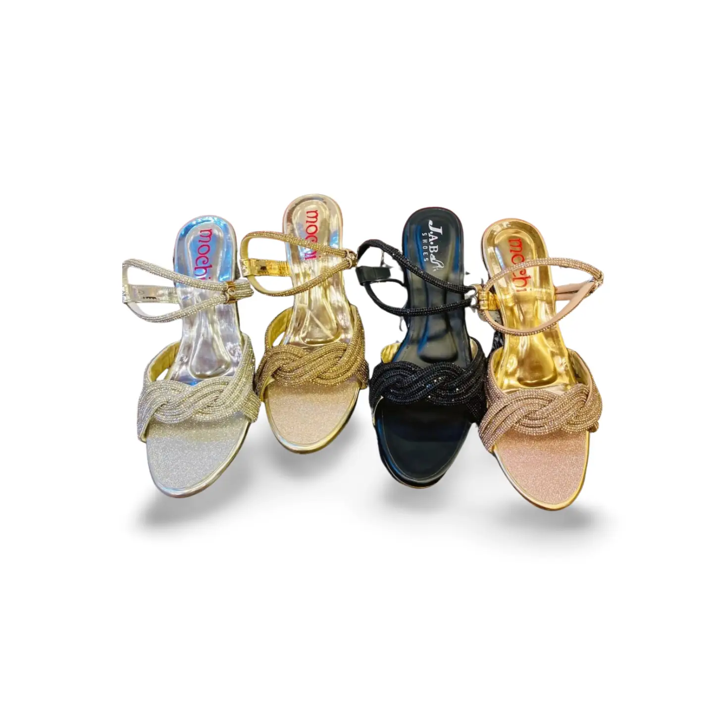 The Mochies Dazzle Knot Party Wear Heels for Women | Fancy Ladies Sandals - Image 14