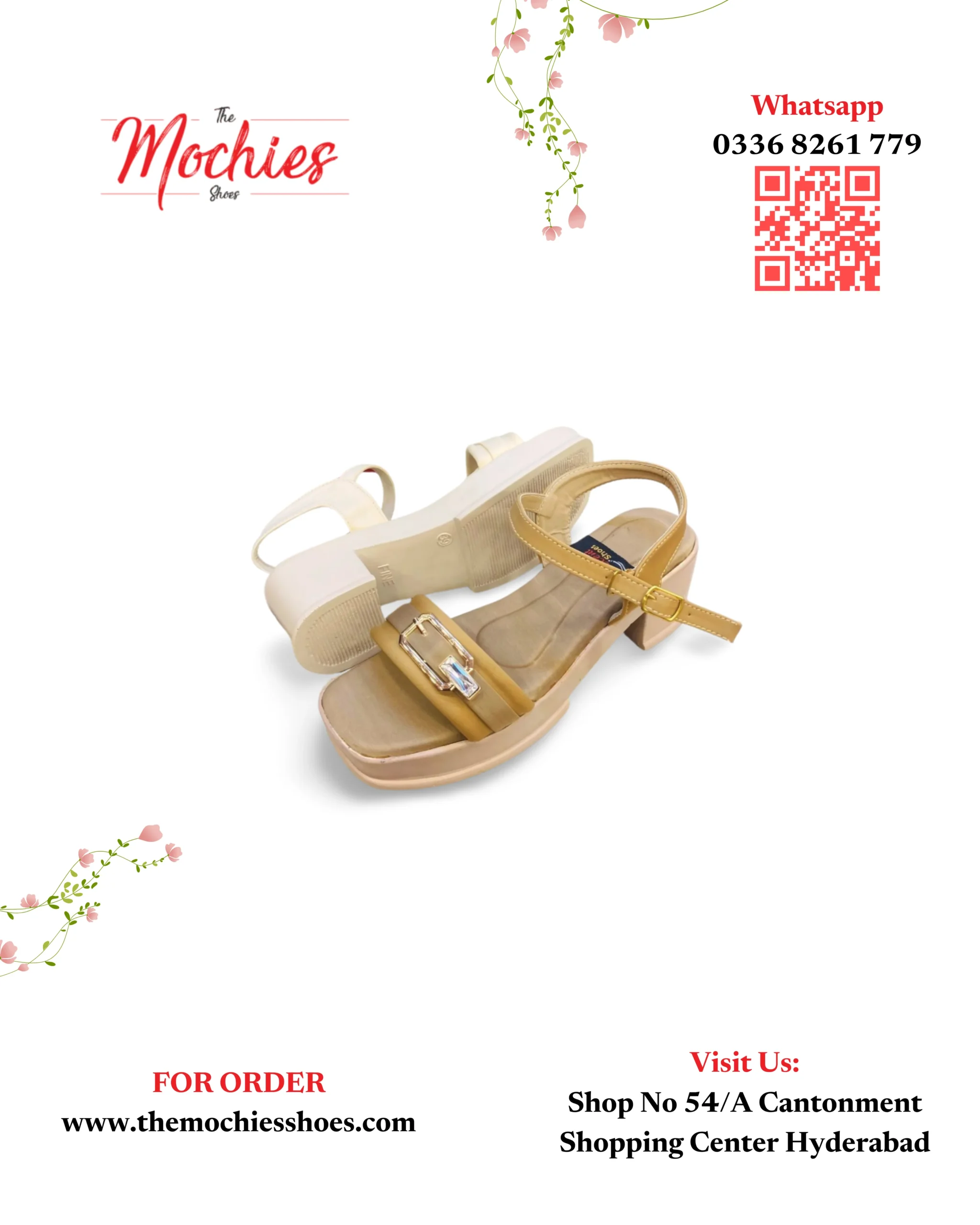 Premium Embellished Comfort Wedge Sandals by The Mochies Shoes