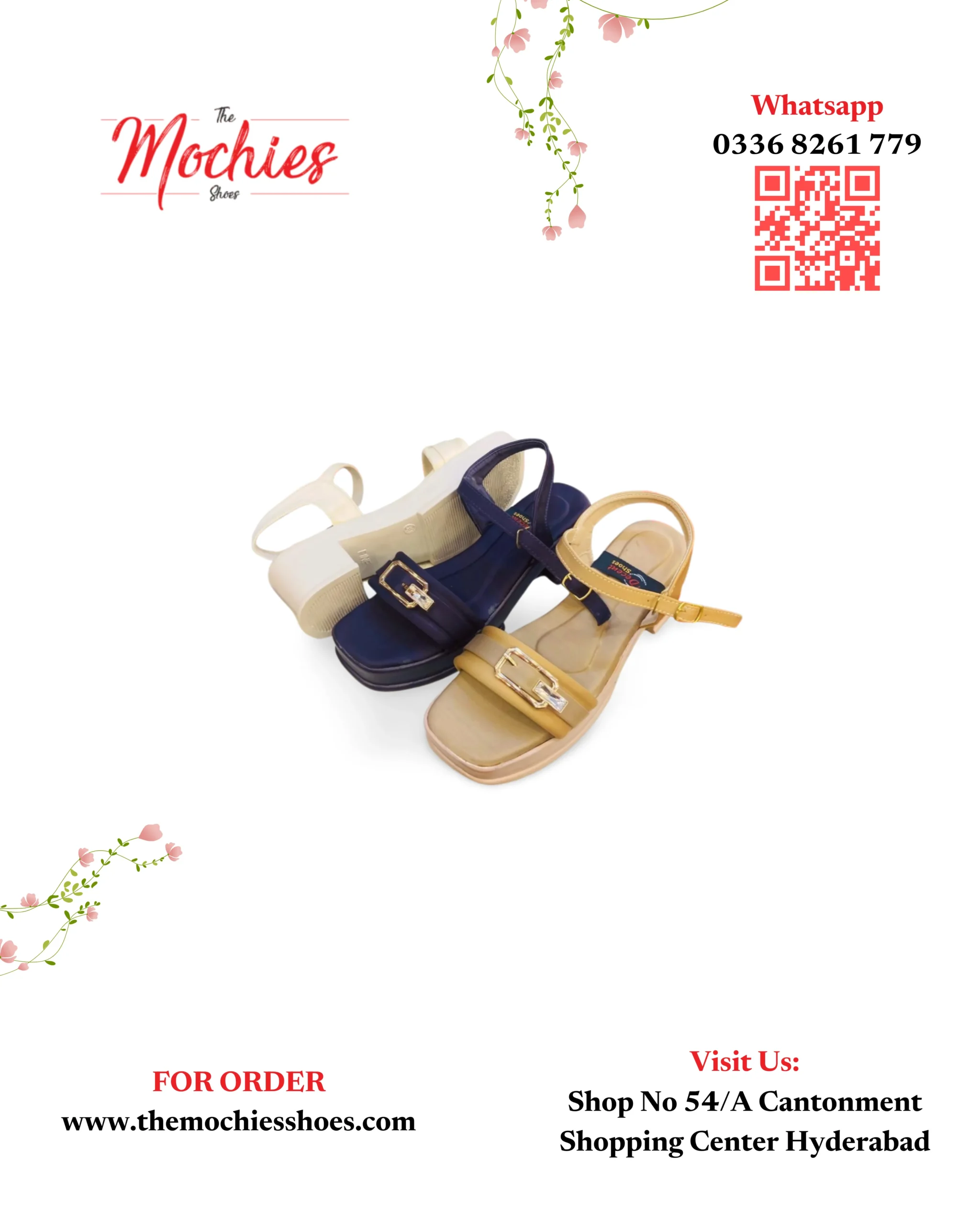 Premium Embellished Comfort Wedge Sandals by The Mochies Shoes