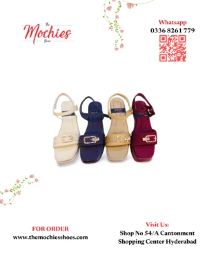 Premium Embellished Comfort Wedge Sandals by The Mochies Shoes